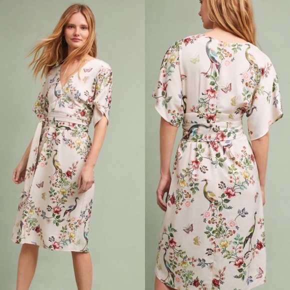 Anthropologie Dresses & Skirts - ANTHROPOLOGIE AVIAN KIMONO MIDI DRESS BY dRA